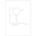 Lampa biurkowa DORADO, mała, złota z białym kloszem, 1x40W E14