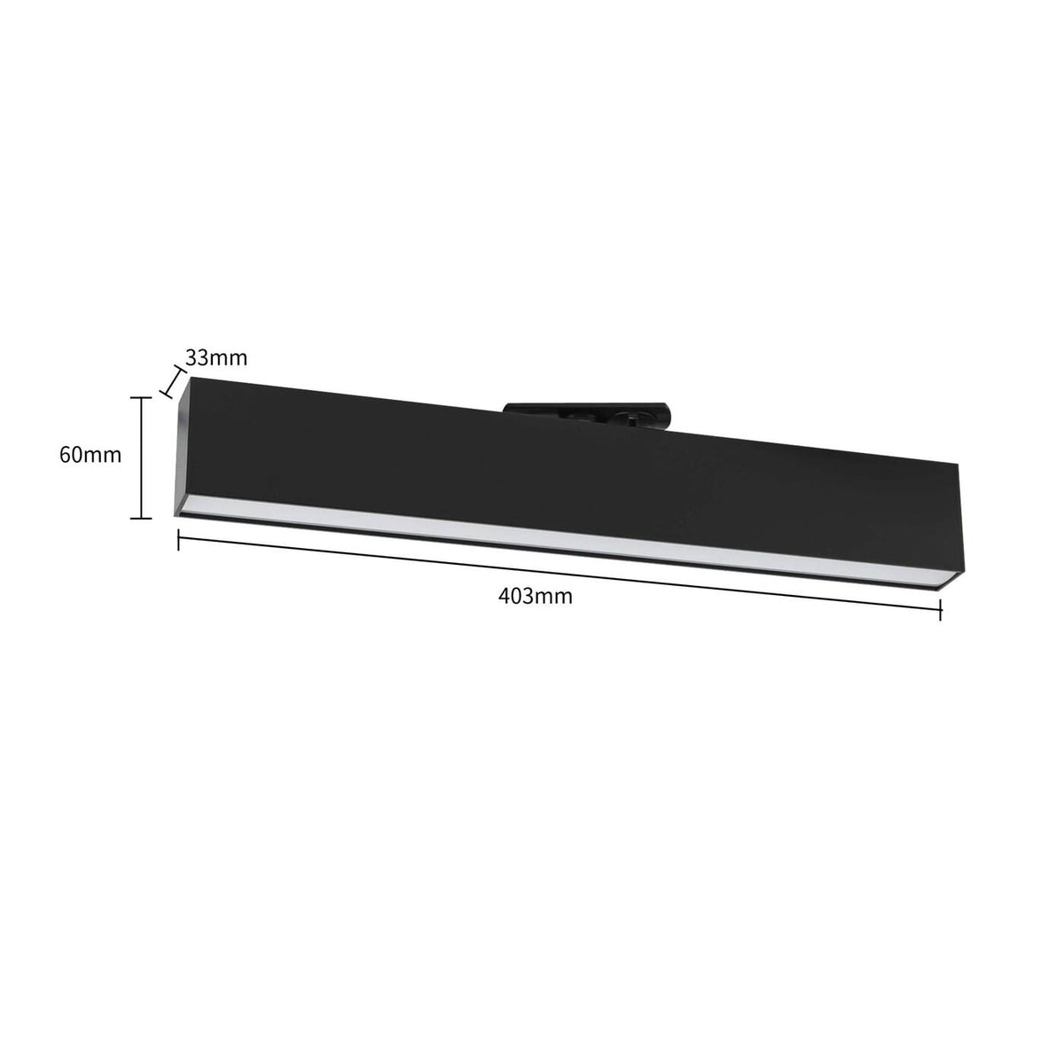 Lampa do szynoprzewodów jednofazowych MOON, czarna, 12W LED, barwa neutralna 4000K