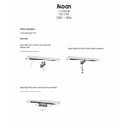 Lampa do szynoprzewodów jednofazowych MOON, czarna, 12W LED, barwa neutralna 4000K