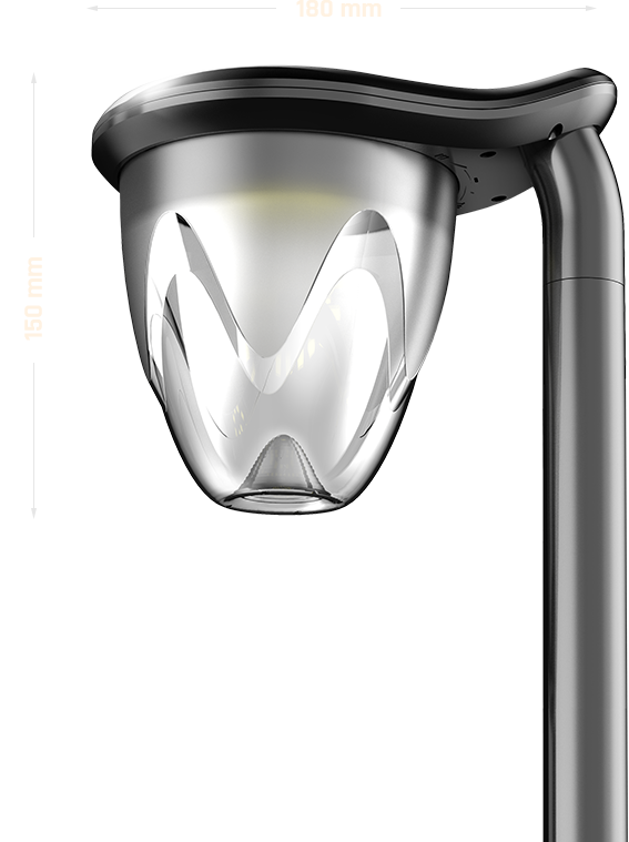 Lampa ogrodowa SOLARA BRILO 74cm 1W LED barwa zmienna | czarny