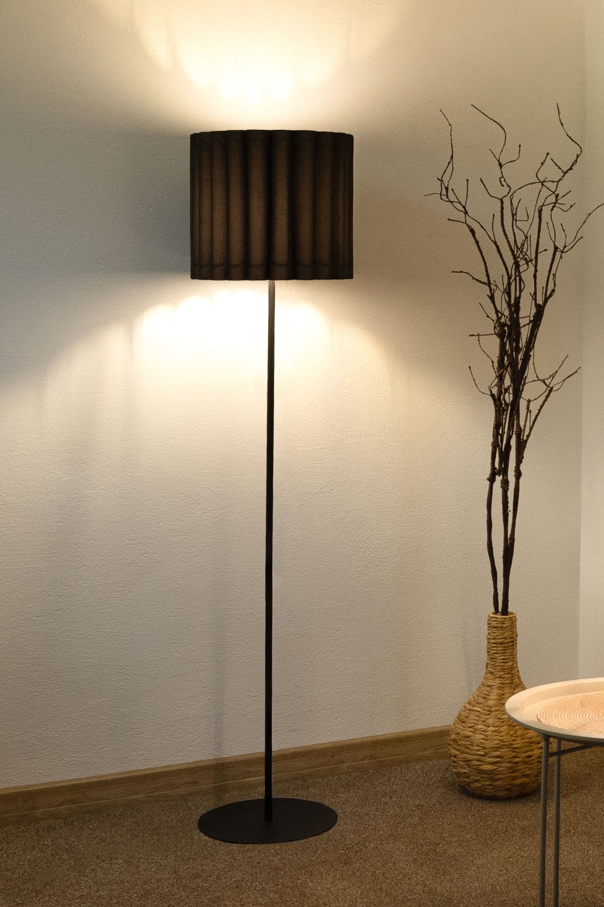Lampa podłogowa DUOLLA ARIA FL 70897 Czarny/n/a 1xE27 średn.35cm
