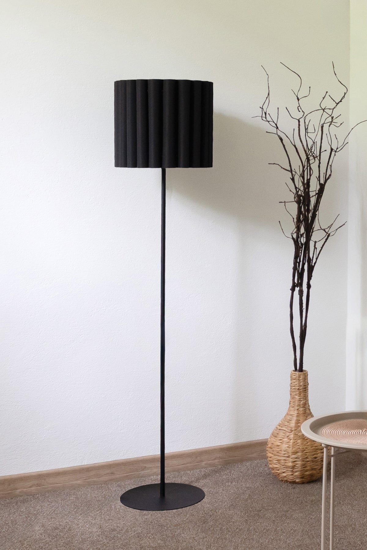 Lampa podłogowa DUOLLA ARIA FL 70897 Czarny/n/a 1xE27 średn.35cm