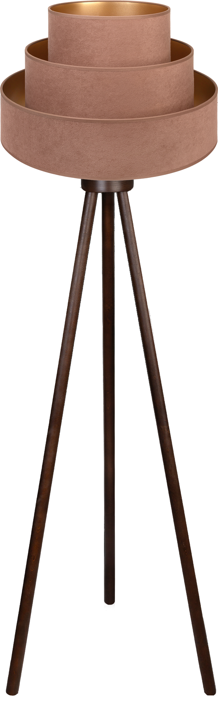 Lampa podłogowa DUOLLA LUNETA CARAMEL 750374 jasno brązowy/złoty 1xE27 średn.45cm