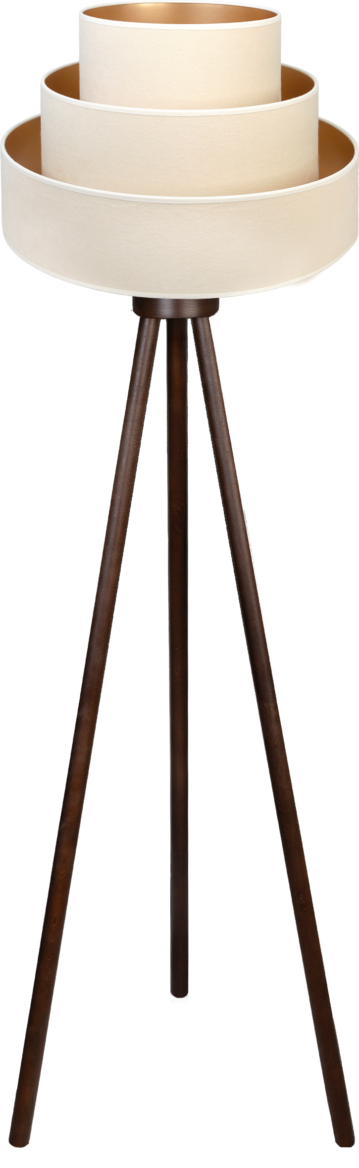 Lampa podłogowa DUOLLA LUNETA LATTE 750114 kremowy/złoty 1xE27 średn.45cm