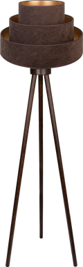 Lampa podłogowa DUOLLA LUNETA MOKKA 750503 brązowy/złoty 1xE27 średn.45cm