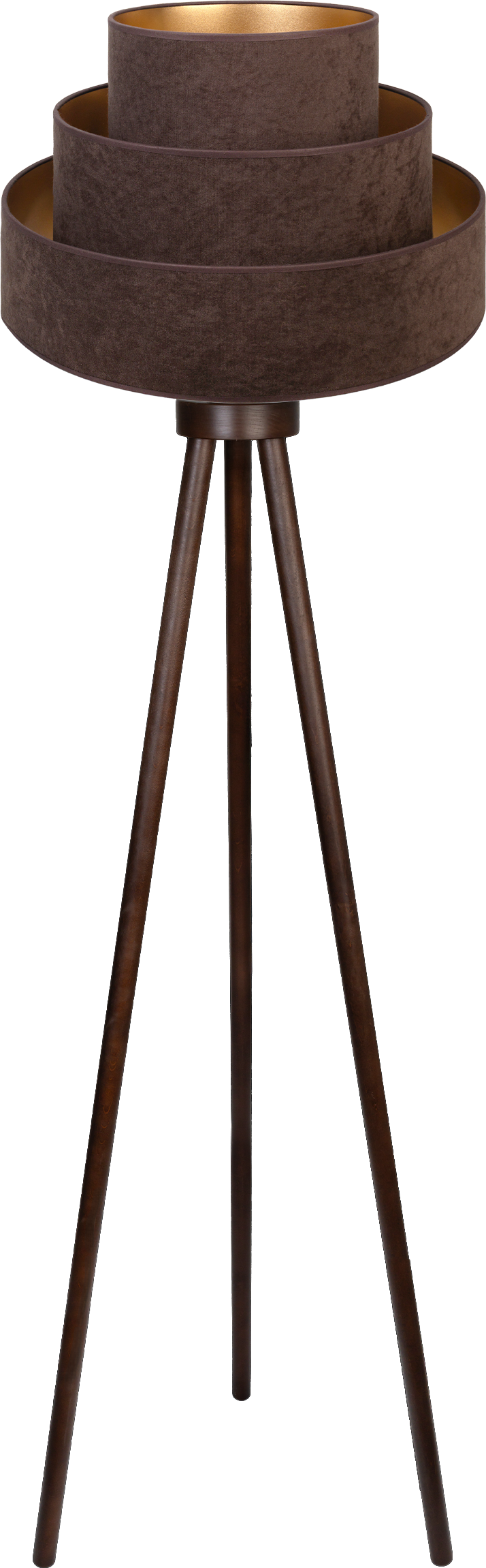 Lampa podłogowa DUOLLA LUNETA MOKKA 750503 brązowy/złoty 1xE27 średn.45cm