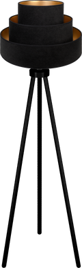 Lampa podłogowa DUOLLA LUNETA NERO 750633 czarny/złoty 1xE27 średn.45cm