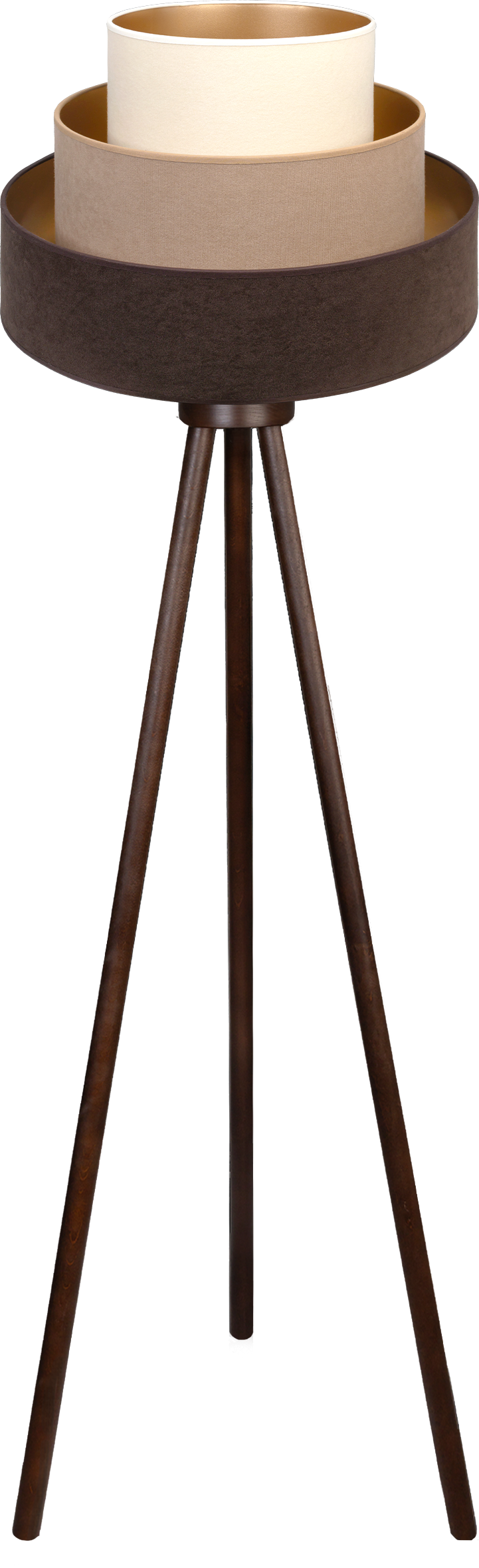 Lampa podłogowa DUOLLA LUNETA TIRAMISU 750763 brązowy/kremowy 1xE27 średn.45cm