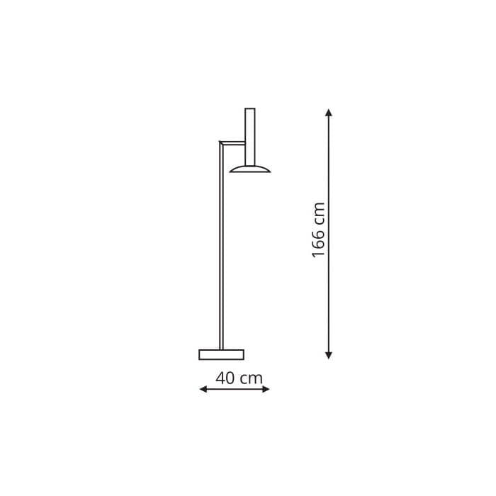 Lampa podłogowa HAT, biała, 1x3W LED, barwa ciepła 3000K