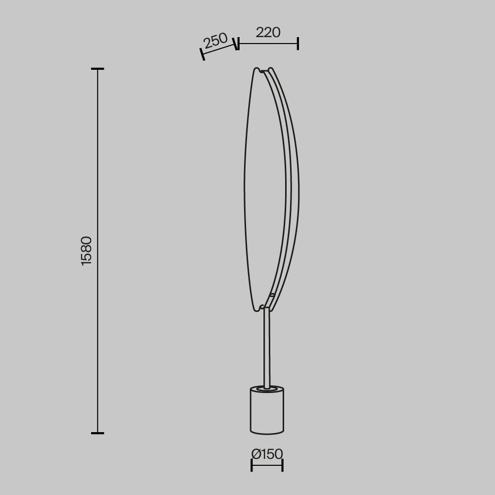 Lampa podłogowa Maytoni Breeze IP20 x MOD281FL-L33BS3K | Mosiądz