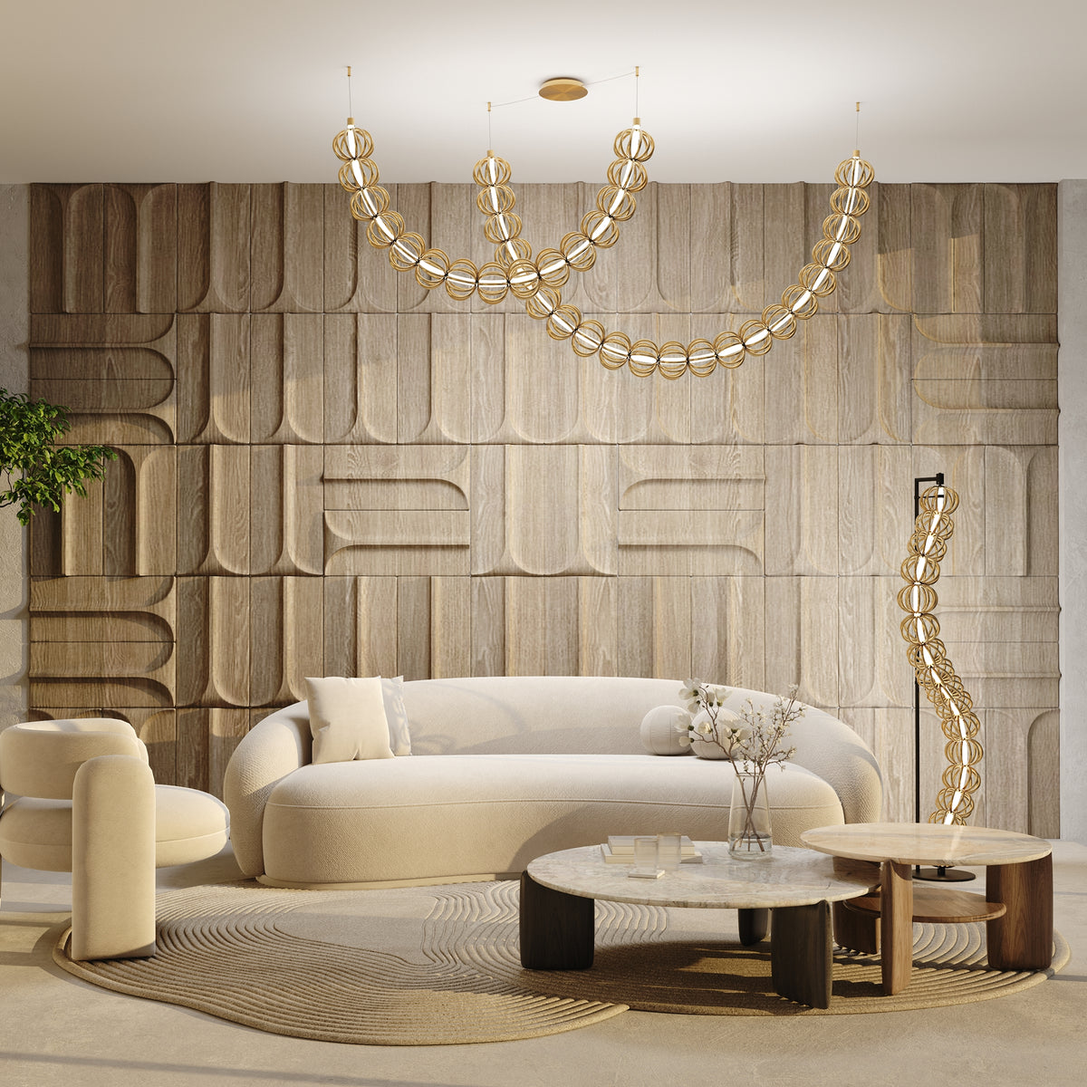 Lampa podłogowa Maytoni Golden Cage IP20 x MOD216FL-L38G3K | Złoto