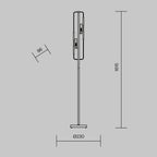 Lampa podłogowa Maytoni Marmo IP20 2xG9 MOD099FL-02G | Mosiądz