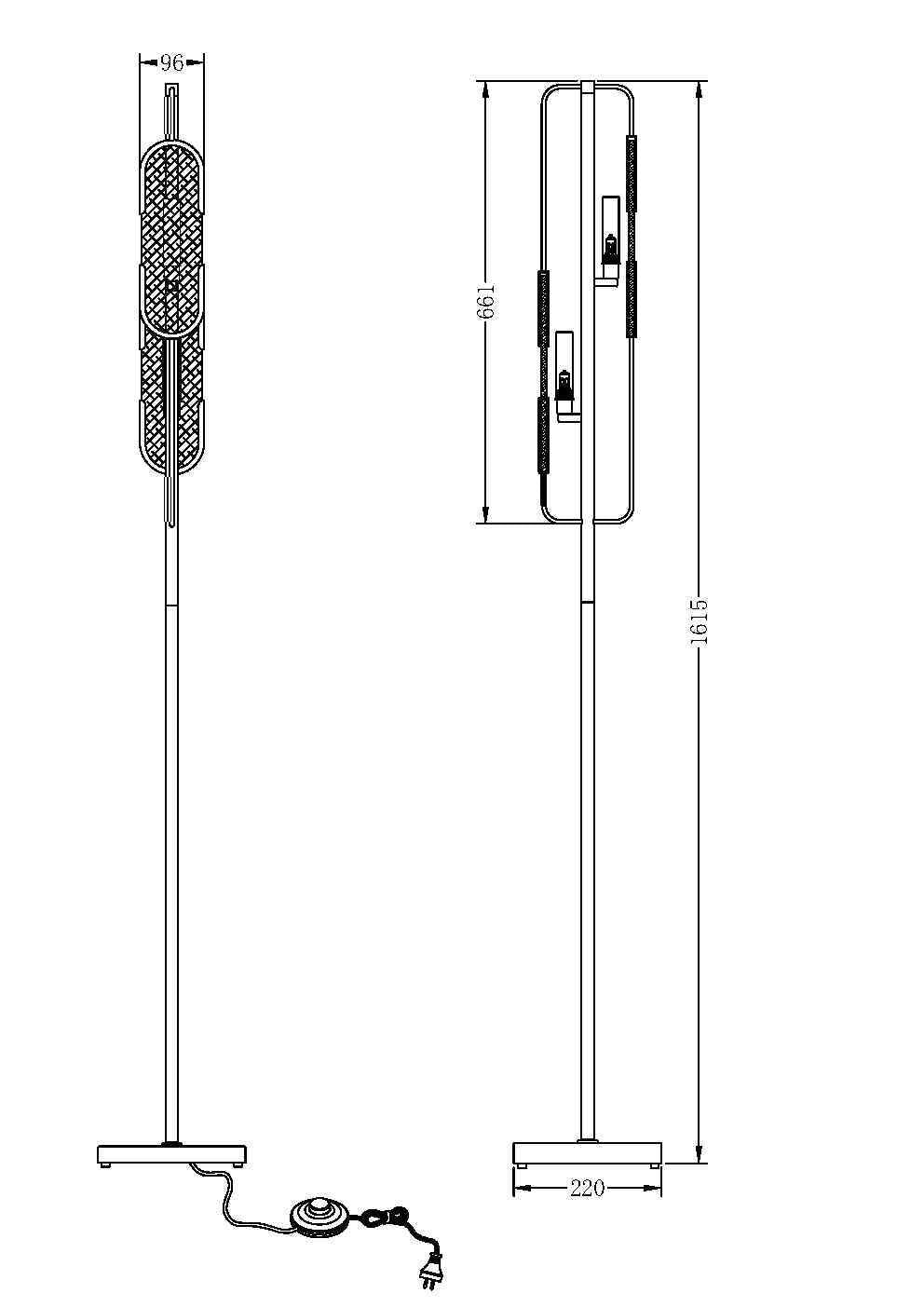 Lampa podłogowa Maytoni Marmo IP20 2xG9 MOD099FL-02G | Mosiądz