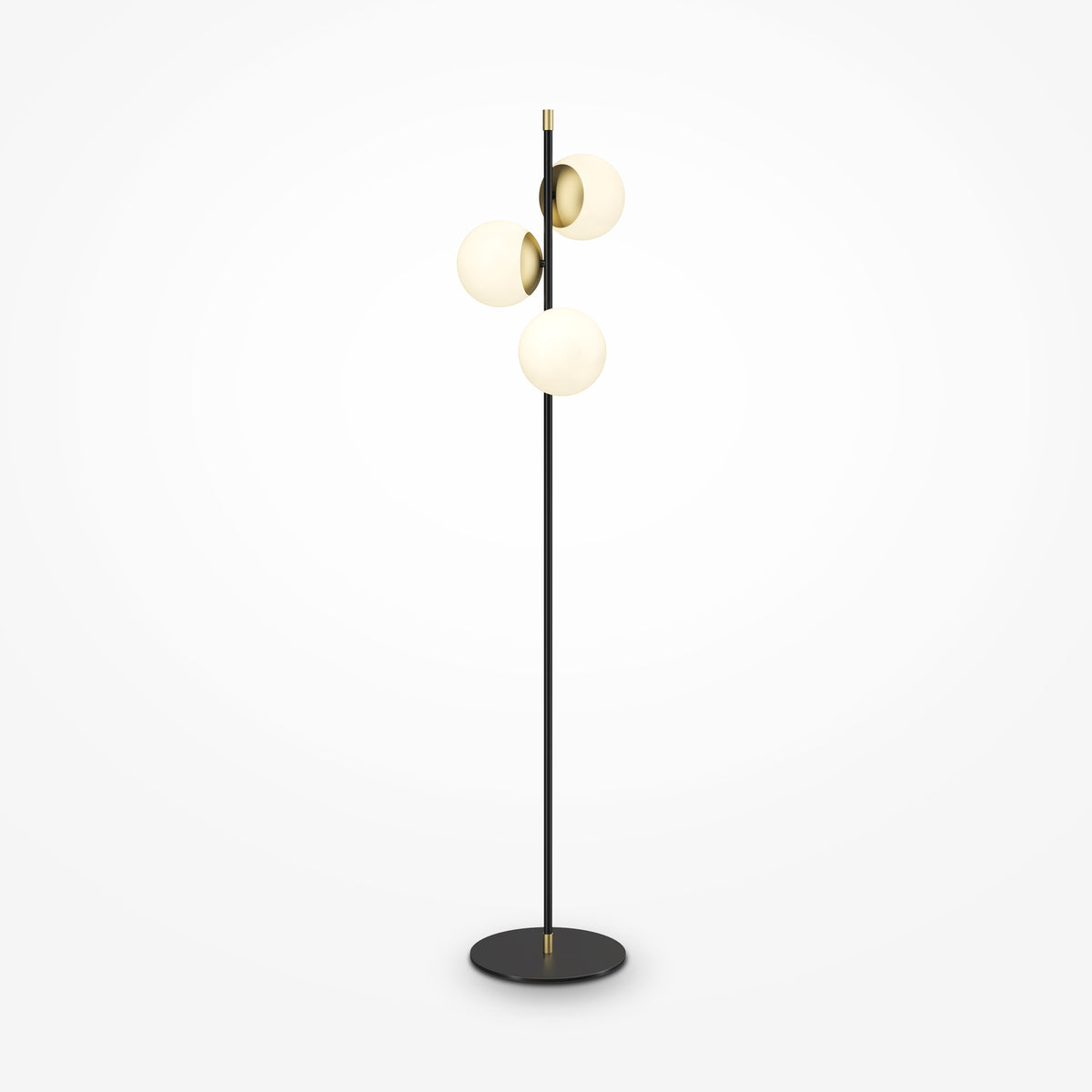 Lampa podłogowa Maytoni Nostalgia IP20 3xE14 MOD048FL-03G | Czarno-złoty