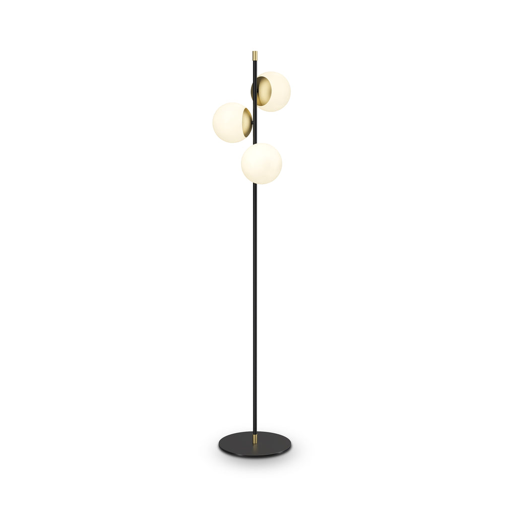 Lampa podłogowa Maytoni Nostalgia IP20 3xE14 MOD048FL-03G | Czarno-złoty