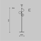 Lampa podłogowa Maytoni Nostalgia IP20 3xE14 MOD048FL-03G | Czarno-złoty