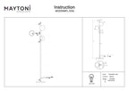 Lampa podłogowa Maytoni Nostalgia IP20 3xE14 MOD048FL-03G | Czarno-złoty