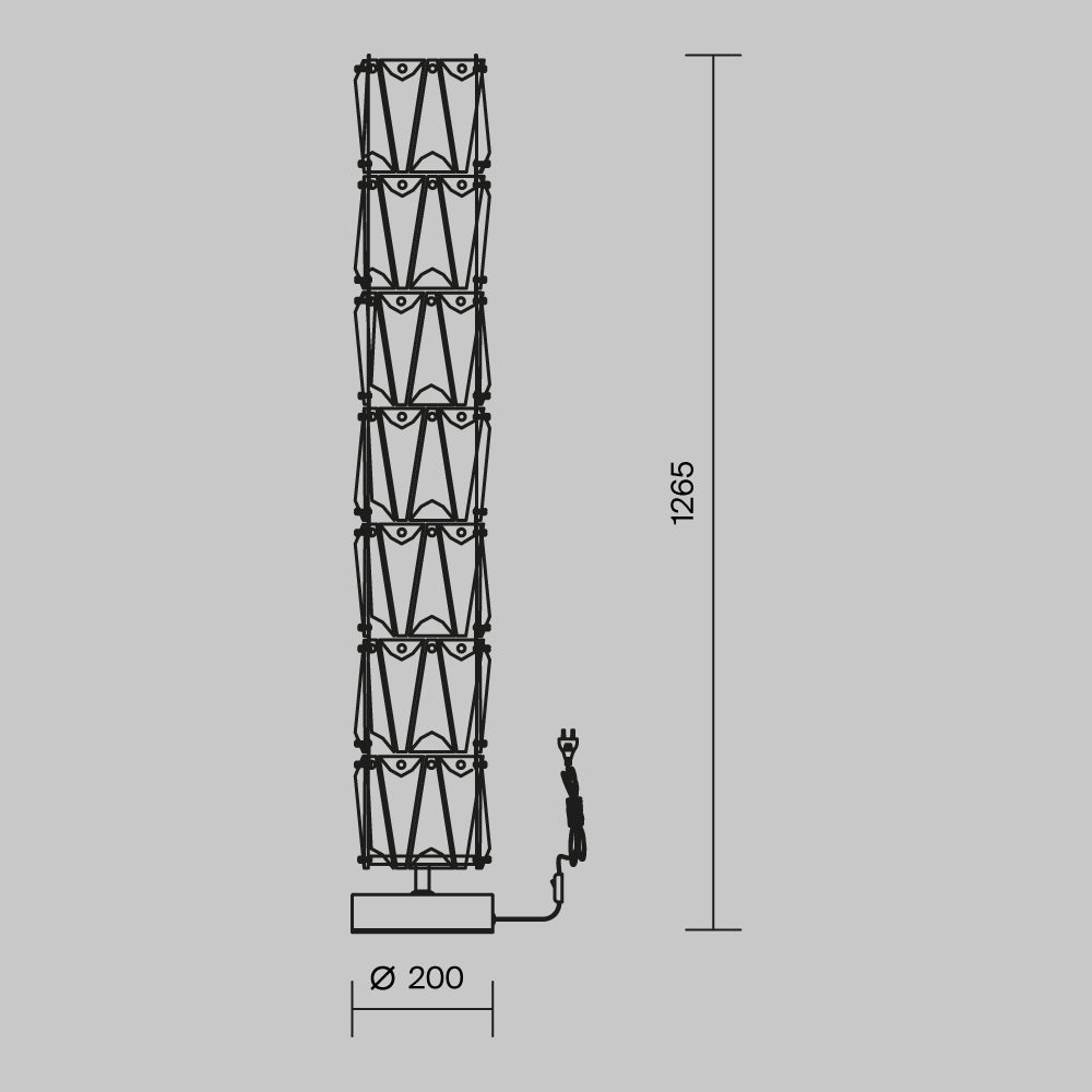 Lampa podłogowa Maytoni Puntes IP20 8xE14 MOD043FL-08CH | Chrom