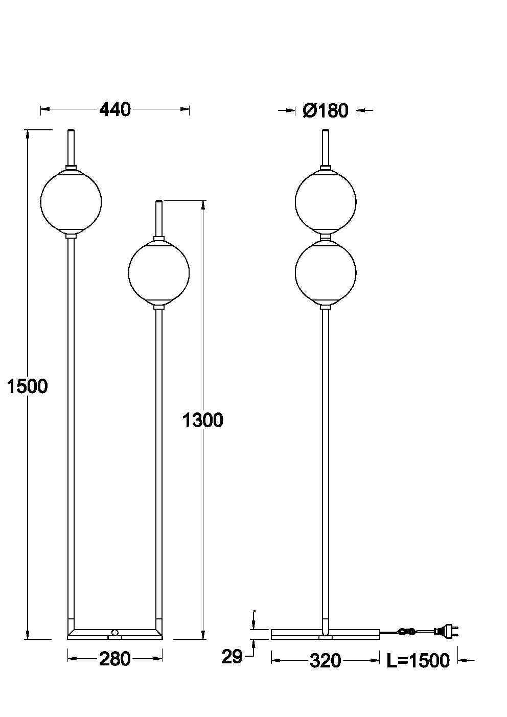 Lampa podłogowa Maytoni The Sixth Sense IP20 x Z020FL-L12BS3K | Mosiądz