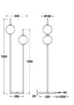 Lampa podłogowa Maytoni The Sixth Sense IP20 x Z020FL-L12BS3K | Mosiądz