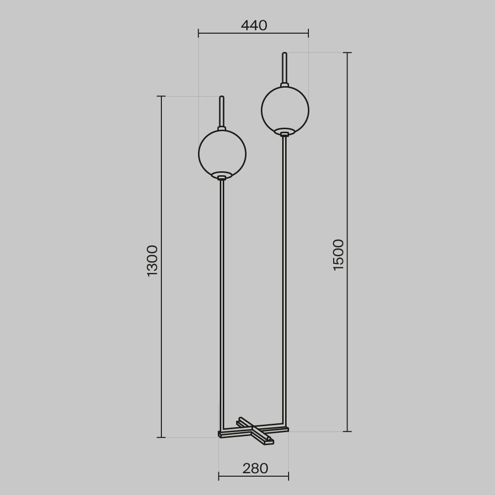 Lampa podłogowa Maytoni The Sixth Sense IP20 x Z020FL-L12BS3K | Mosiądz