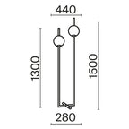Lampa podłogowa Maytoni The Sixth Sense IP20 x Z020FL-L12BS3K | Mosiądz