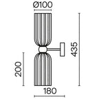 Lampa ścienna Maytoni Antic IP20 2xE14 MOD302WL-02CG | Złoto