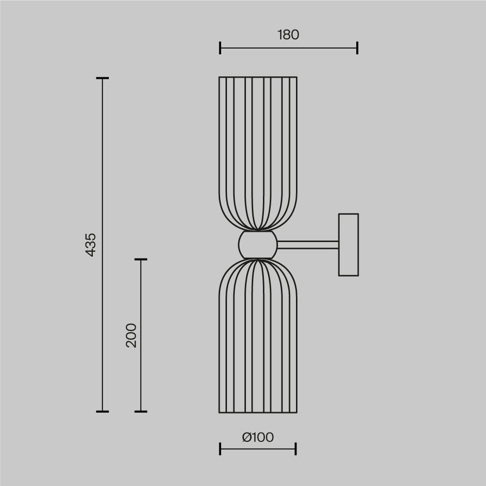 Lampa ścienna Maytoni Antic IP20 2xE14 MOD302WL-02GR | Złoto