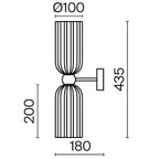 Lampa ścienna Maytoni Antic IP20 2xE14 MOD302WL-02GR | Złoto