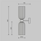Lampa ścienna Maytoni Antic IP20 2xE14 MOD302WL-02W | Złoto