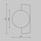 Lampa ścienna Maytoni Avant-garde IP20 1xG9 MOD324WL-01BS | Mosiądz