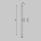 Lampa ścienna Maytoni Axis IP20 x MOD106WL-L16B3K | Czarny