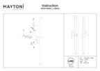Lampa ścienna Maytoni Axis IP20 x MOD106WL-L16B3K | Czarny
