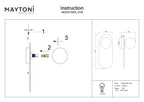 Lampa ścienna Maytoni Bao IP20 1xG9 MOD419WL-01B | Czarny