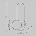 Lampa ścienna Maytoni Bao IP20 1xG9 MOD419WL-01B | Czarny