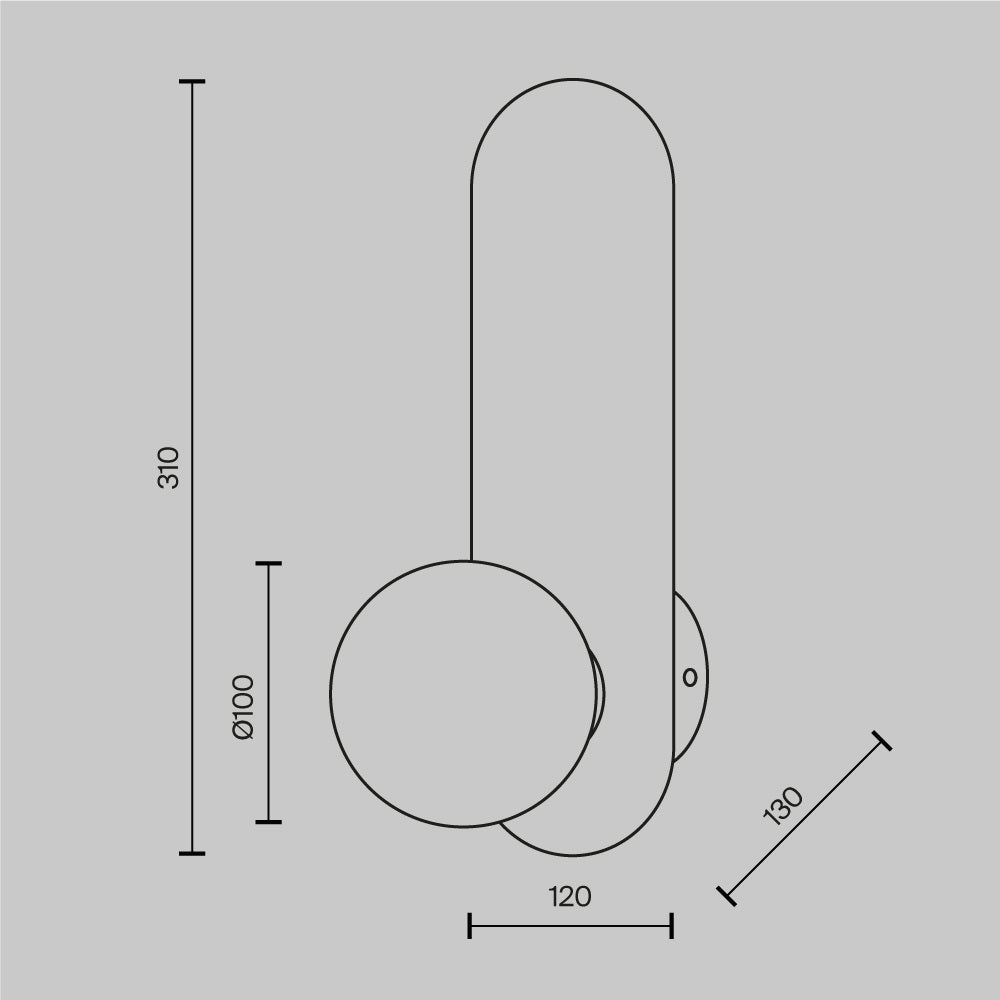 Lampa ścienna Maytoni Bao IP20 1xG9 MOD419WL-01B | Czarny
