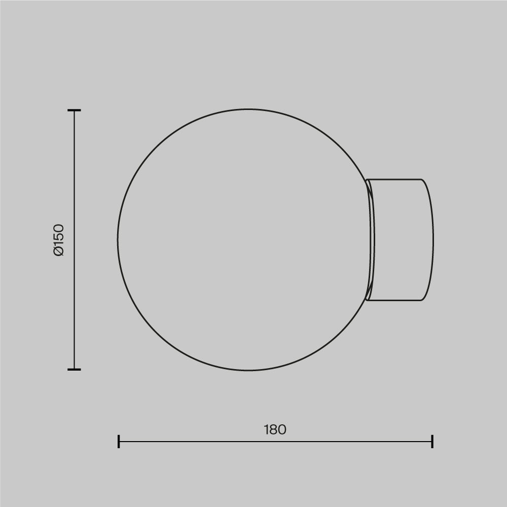Lampa ścienna Maytoni Basic form IP20 1xE14 MOD321WL-01G1 | Złoto