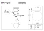 Lampa ścienna Maytoni Basic form IP20 1xE14 MOD321WL-01G3 | Złoto