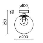 Lampa ścienna Maytoni Basic form IP20 1xG9 MOD521WL-01G3 | Złoto
