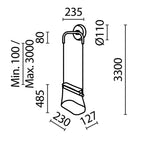 Lampa ścienna Maytoni Cabaret IP20 x MOD170WL-L8BS3K1 | Mosiądz