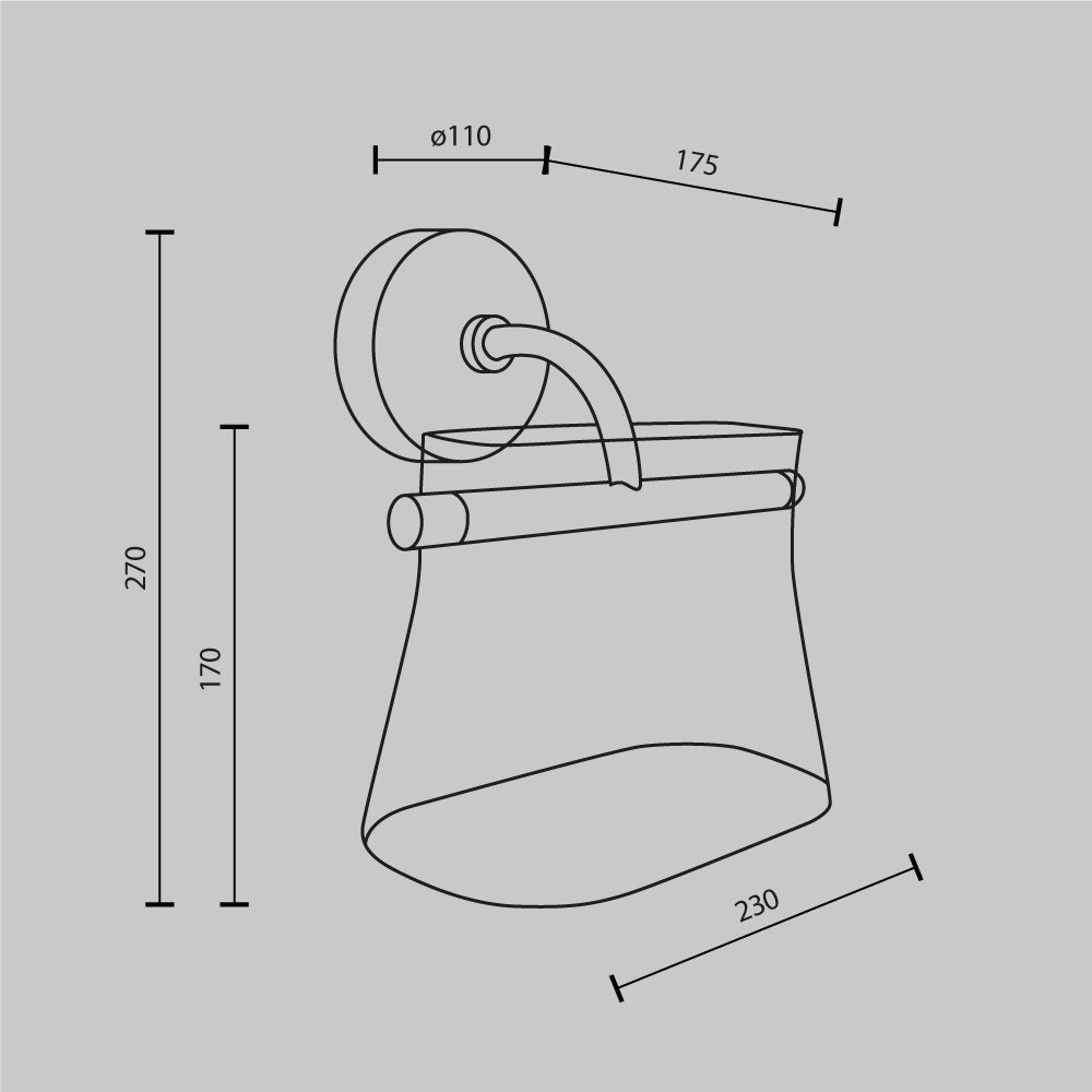 Lampa ścienna Maytoni Cabaret IP20 x MOD170WL-L8BS3K2 | Mosiądz