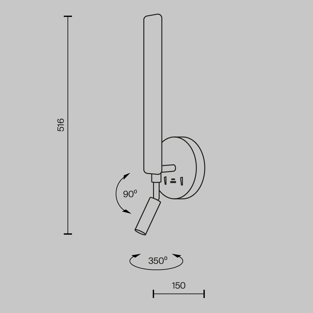 Lampa ścienna Maytoni Combo IP20 x MOD214WL-L8W3K1 | Biały