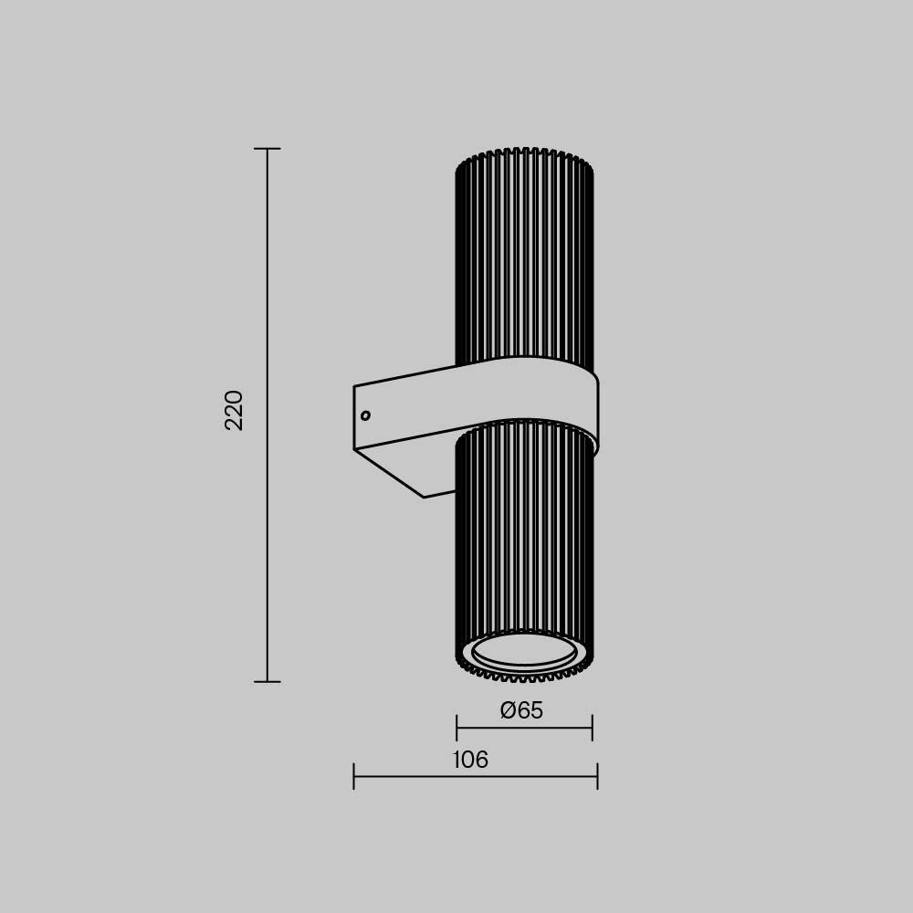 Lampa ścienna Maytoni Dynamics IP20 2xGU10 MOD326WL-02MG | Złoto