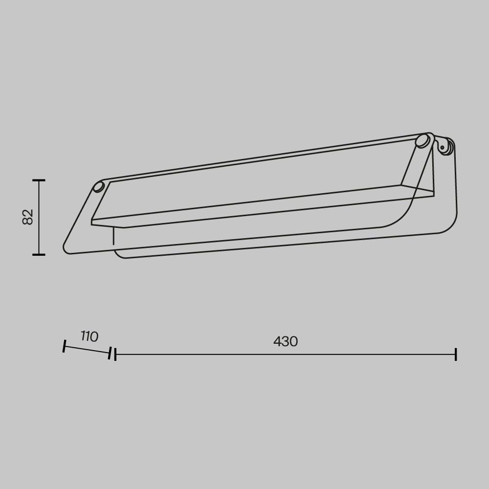 Lampa ścienna Maytoni Flat IP20 x MOD296WL-L10BC3K | Czarny