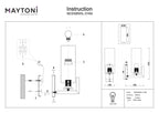 Lampa ścienna Maytoni Fortano IP20 1xE27 MOD089WL-01BS | Czarny i mosiądz
