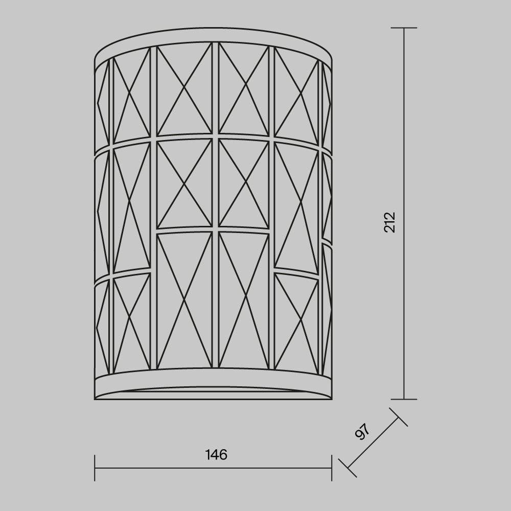 Lampa ścienna Maytoni Gelid IP20 1xE27 MOD184-WL-01-CH | Chrom