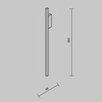 Lampa ścienna Maytoni Halo IP20 x MOD245WL-L24BK | Czarny