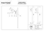 Lampa ścienna Maytoni Halo IP20 x MOD245WL-L24BSK | Mosiądz