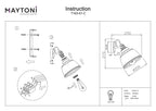 Lampa ścienna Maytoni Irving IP20 1xE27 T163-01-C | Czarny
