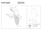 Lampa ścienna Maytoni Jupiter IP20 x MOD320WL-L6BS3K1 | Mosiądz